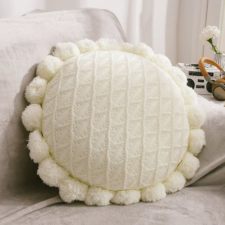 YOULI Finnian Handmade Knitted Round Pillow from YOULI