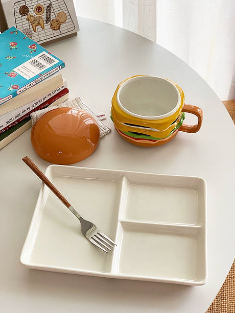 YASUKI Aria Whimsical Layered Burger Ceramic Cup from YASUKI