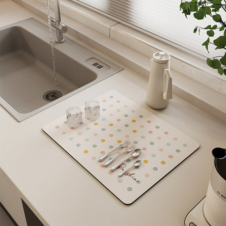 SUCO Marcellus Creamy Absorption Pad Kitchen Drain Mat from SUCO