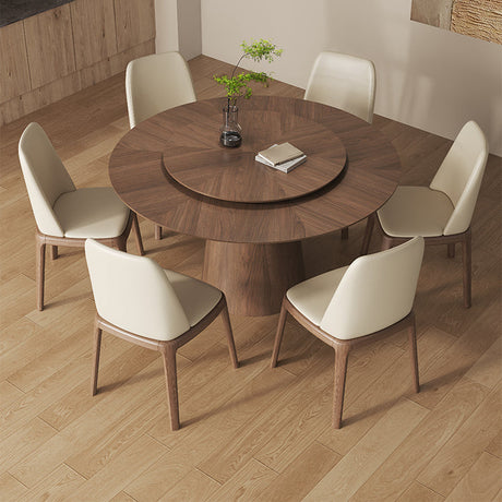 OROMA Seraphine Elegant Black Walnut Round Dining Set from OROMA