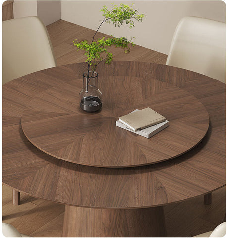 OROMA Seraphine Elegant Black Walnut Round Dining Set from OROMA
