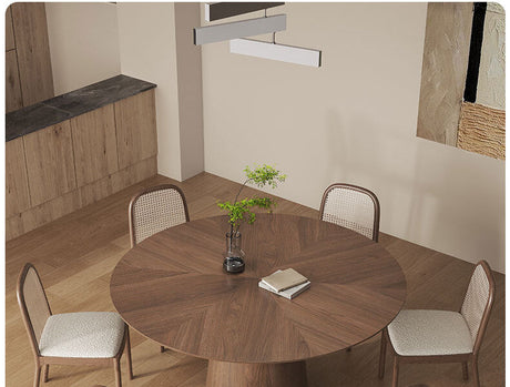OROMA Seraphine Elegant Black Walnut Round Dining Set from OROMA