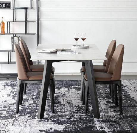 OROMA Tangerine Eco-Friendly Modern Rectangular High Chair from OROMA