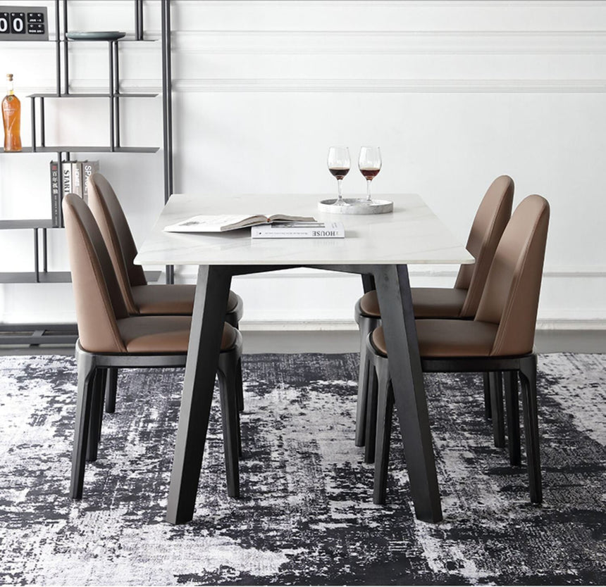 OROMA Tangerine Eco-Friendly Modern Rectangular High Chair from OROMA
