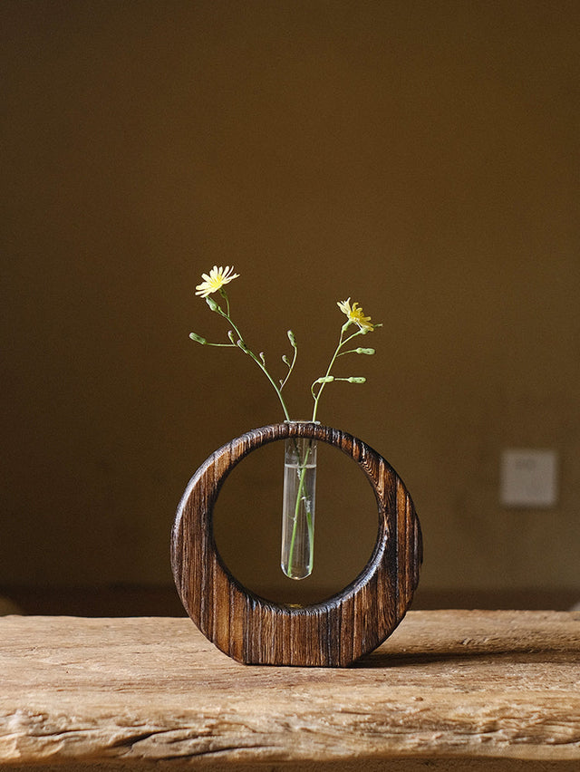 PAULOWNIA Akihiko Elegant Hydrolate Flower Jewelry Vase from PAULOWNIA
