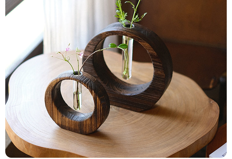 PAULOWNIA Akihiko Elegant Hydrolate Flower Jewelry Vase from PAULOWNIA