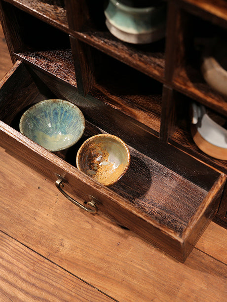 PAULOWNIA Akihiko Elegant Solid Wood Storage Cabinet Set from PAULOWNIA