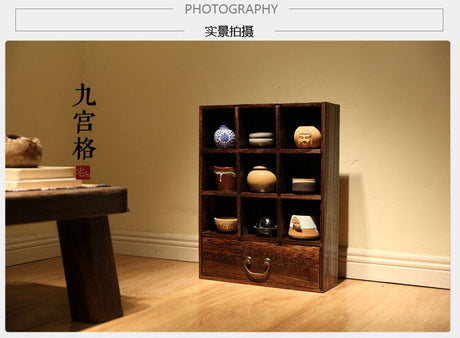 PAULOWNIA Akihiko Elegant Solid Wood Storage Cabinet Set from PAULOWNIA