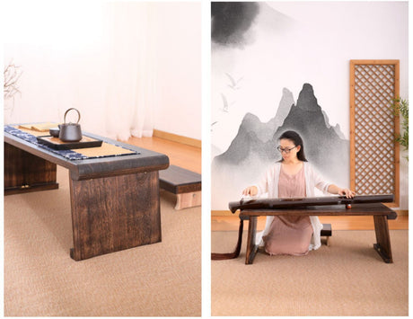 PAULOWNIA Akihiko Portable Folding Zen Desk Stool from PAULOWNIA