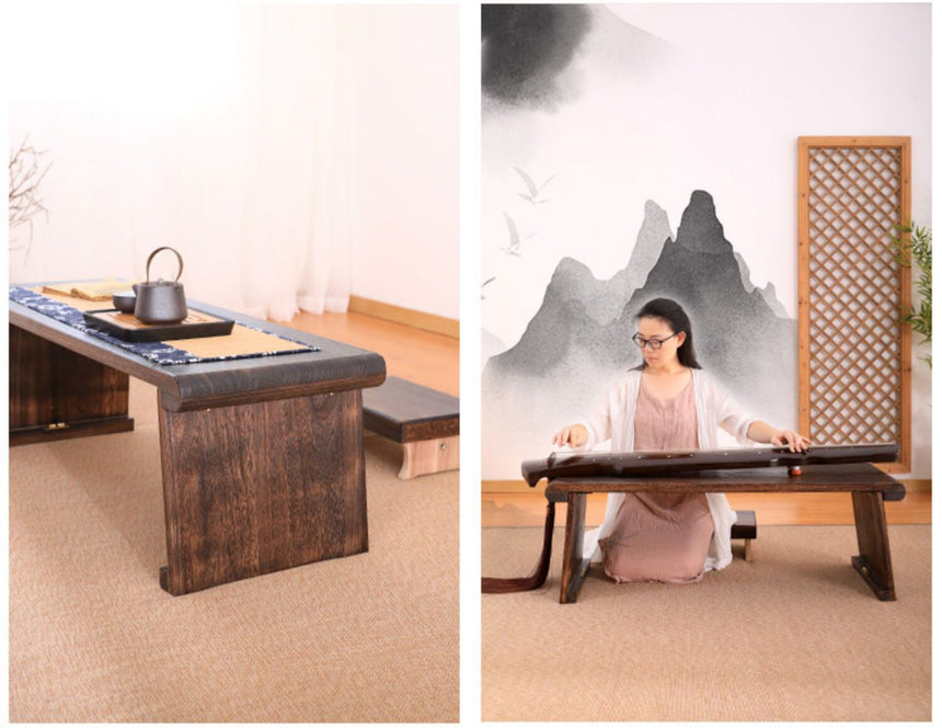 PAULOWNIA Akihiko Portable Folding Zen Desk Stool from PAULOWNIA