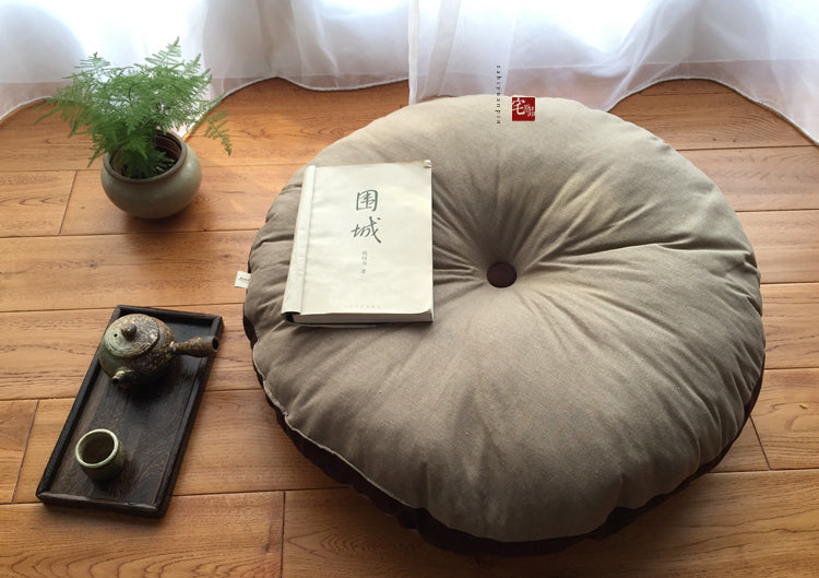 PAULOWNIA Akihiko Soft Cotton-Linen Yoga Seat Pillow from PAULOWNIA