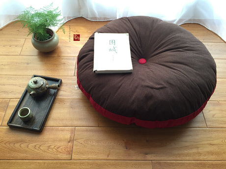 PAULOWNIA Akihiko Soft Cotton-Linen Yoga Seat Pillow from PAULOWNIA