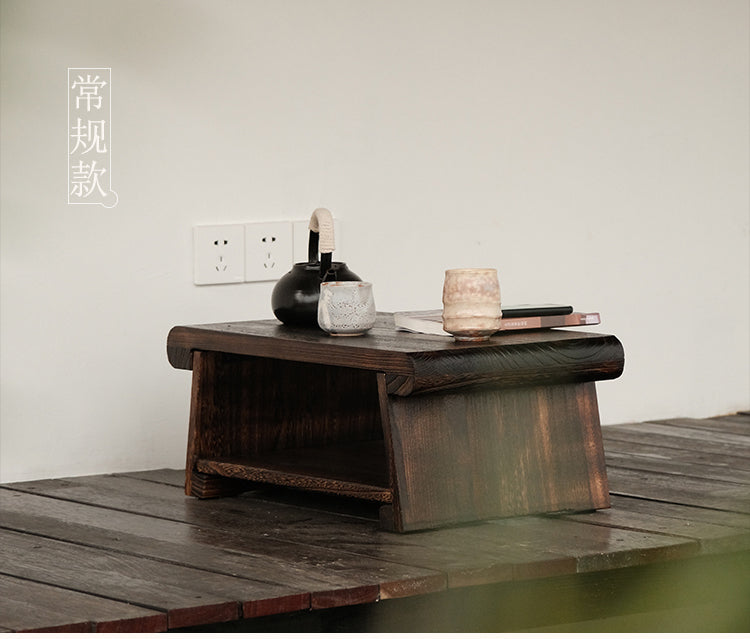 PAULOWNIA Akihiro Elegant Foldable Bay Window Table from PAULOWNIA