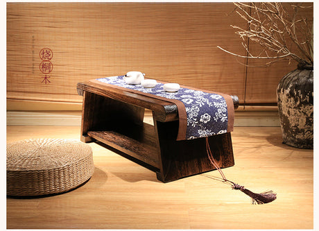 PAULOWNIA Akihiro Elegant Foldable Bay Window Table from PAULOWNIA