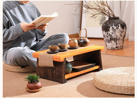 PAULOWNIA Akihiro Elegant Foldable Bay Window Table from PAULOWNIA