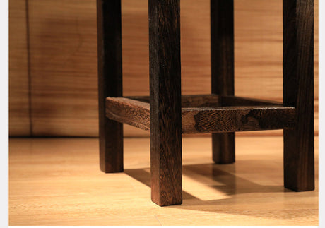 PAULOWNIA Alhambra Rustic Zen Square Stool from PAULOWNIA