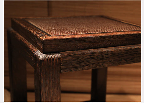 PAULOWNIA Alhambra Rustic Zen Square Stool from PAULOWNIA