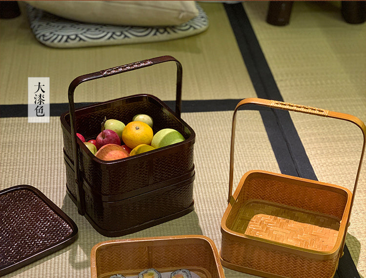 PAULOWNIA Elowen Rustic Double-Layer Basket Storage System from PAULOWNIA