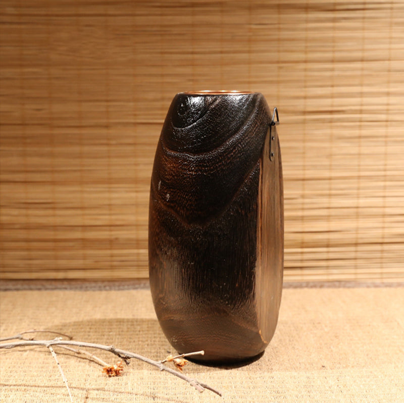 PAULOWNIA Harajuku Elegant Solid Wood Japanese Vase from PAULOWNIA