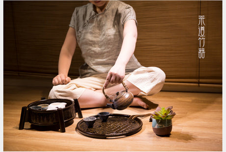 PAULOWNIA Harukaze Elegant Bamboo Tea Set from PAULOWNIA