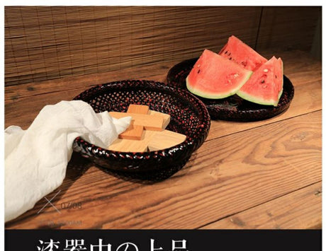 PAULOWNIA Haruki Elegant Bamboo Round Tea Support Tray from PAULOWNIA