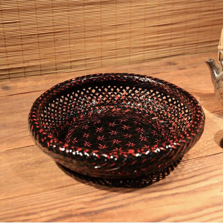 PAULOWNIA Haruki Elegant Bamboo Round Tea Support Tray from PAULOWNIA