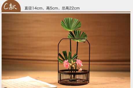 PAULOWNIA Haruki Elegant Handmade Bamboo Flower Basket from PAULOWNIA