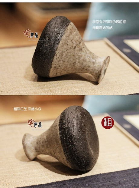 PAULOWNIA Haruki Elegant Handmade Pottery Vase from PAULOWNIA