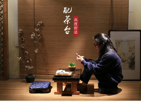 PAULOWNIA Haruki Elegant Solid Wood Chair & Tatami Style Kneeling Stool from PAULOWNIA