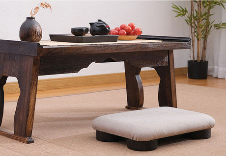 PAULOWNIA Haruki Elegant Solid Wood Chair & Tatami Style Kneeling Stool from PAULOWNIA