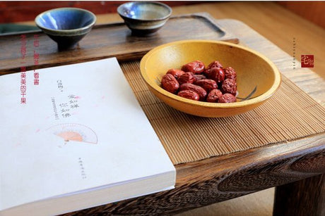 PAULOWNIA Harukiyo Elegant Hand-Painted Wooden Fruit Basin from PAULOWNIA