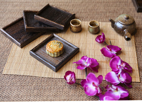 PAULOWNIA Hiroshi Modern Japanese Solid Wood Tea Tray Set from PAULOWNIA