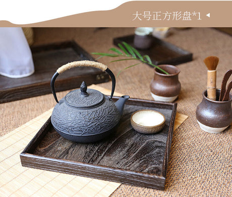 PAULOWNIA Hiroshi Modern Japanese Solid Wood Tea Tray Set from PAULOWNIA