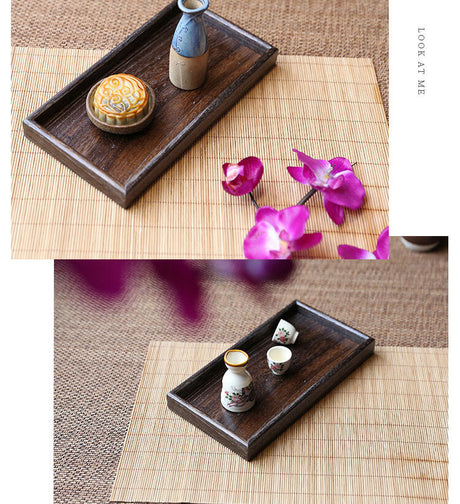 PAULOWNIA Hiroshi Modern Japanese Solid Wood Tea Tray Set from PAULOWNIA