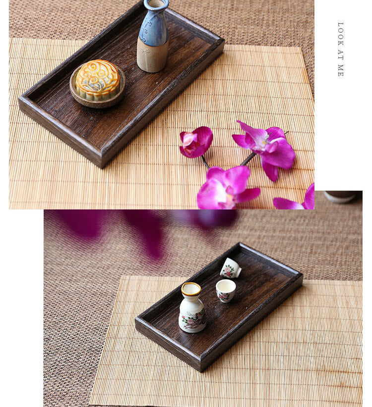 PAULOWNIA Hiroshi Modern Japanese Solid Wood Tea Tray Set from PAULOWNIA