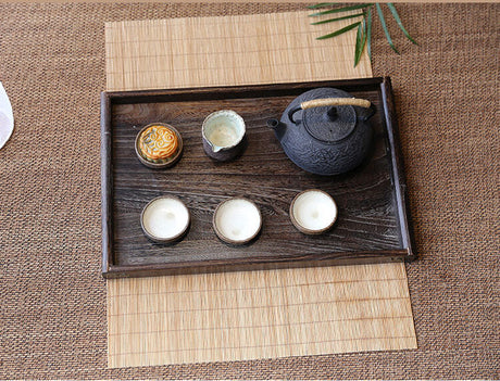 PAULOWNIA Hiroshi Modern Japanese Solid Wood Tea Tray Set from PAULOWNIA