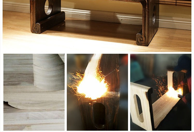 PAULOWNIA Hokkaido Unique Solid Wood Bay Table from PAULOWNIA