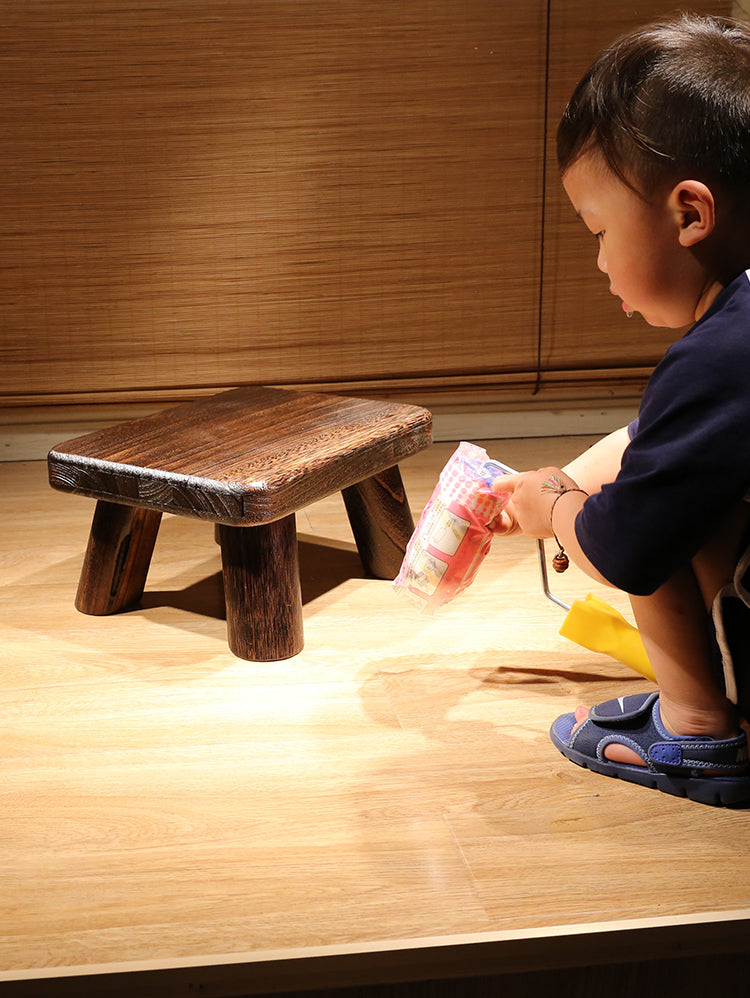 PAULOWNIA Isolde Eco-Friendly Wooden Footstool Coffee Table from PAULOWNIA