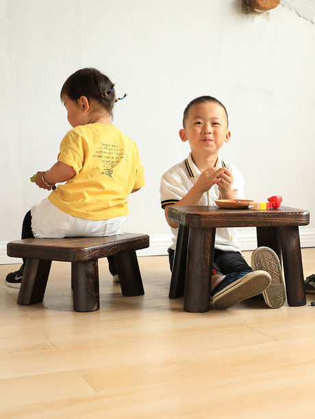 PAULOWNIA Isolde Eco-Friendly Wooden Footstool Coffee Table from PAULOWNIA