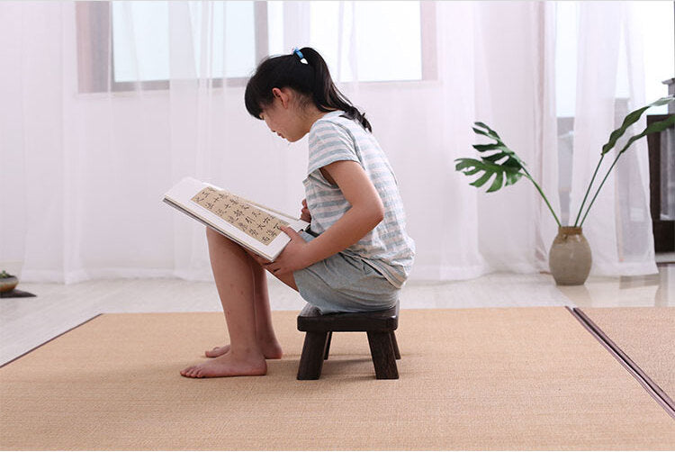 PAULOWNIA Isolde Eco-Friendly Wooden Footstool Coffee Table from PAULOWNIA