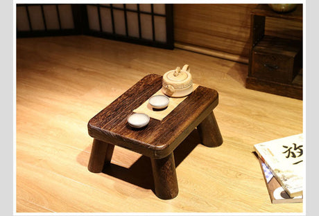 PAULOWNIA Isolde Eco-Friendly Wooden Footstool Coffee Table from PAULOWNIA