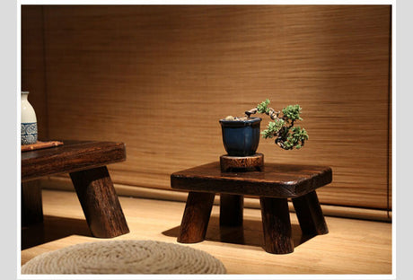 PAULOWNIA Isolde Eco-Friendly Wooden Footstool Coffee Table from PAULOWNIA