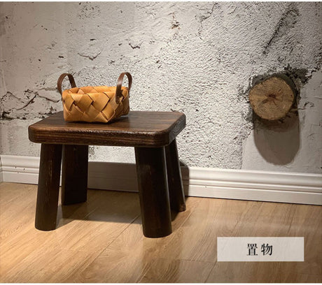 PAULOWNIA Isolde Eco-Friendly Wooden Footstool Coffee Table from PAULOWNIA