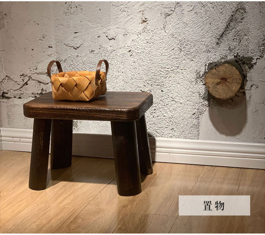 PAULOWNIA Isolde Eco-Friendly Wooden Footstool Coffee Table from PAULOWNIA