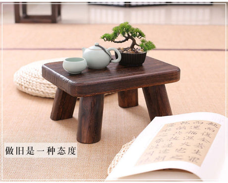 PAULOWNIA Isolde Eco-Friendly Wooden Footstool Coffee Table from PAULOWNIA