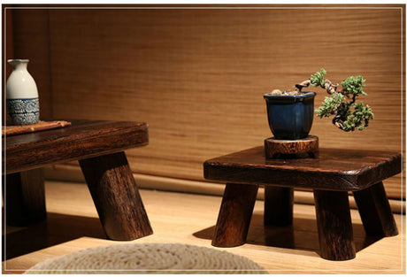 PAULOWNIA Isolde Eco-Friendly Wooden Footstool Coffee Table from PAULOWNIA