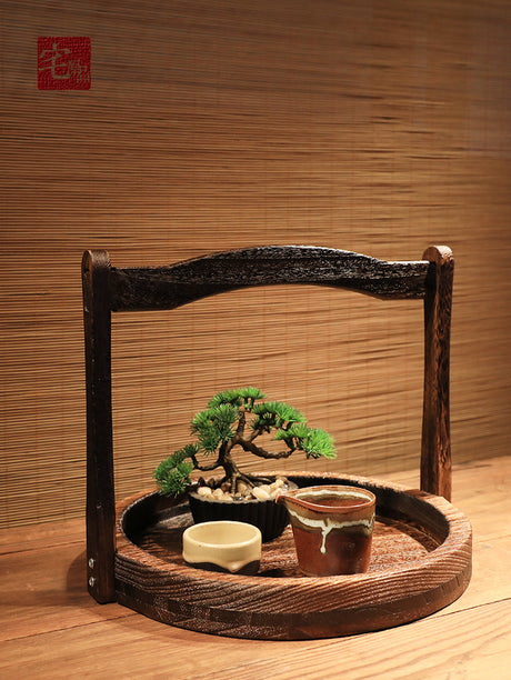 PAULOWNIA Kaori Elegant Vintage Tea Ceremony Fruit Basket from PAULOWNIA