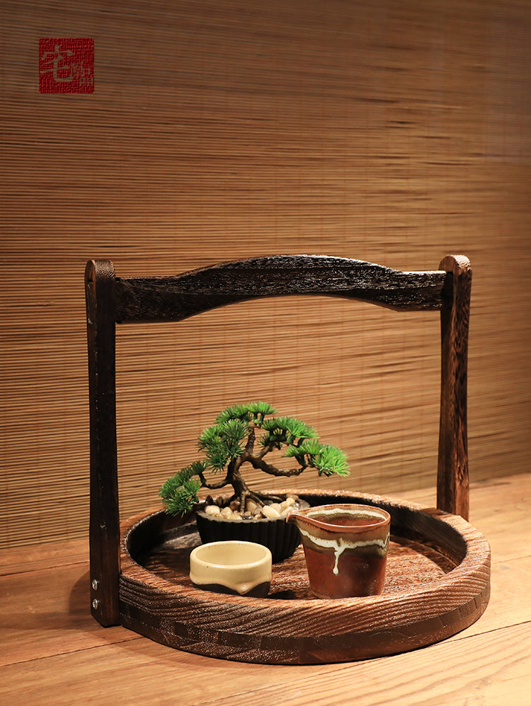 PAULOWNIA Kaori Elegant Vintage Tea Ceremony Fruit Basket from PAULOWNIA