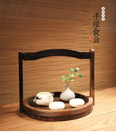PAULOWNIA Kaori Elegant Vintage Tea Ceremony Fruit Basket from PAULOWNIA