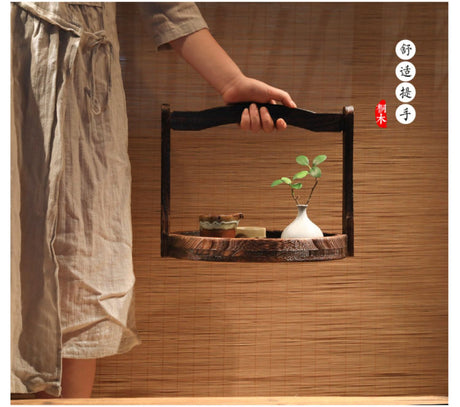 PAULOWNIA Kaori Elegant Vintage Tea Ceremony Fruit Basket from PAULOWNIA